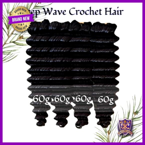 18 Inch Human Hair Extensions 120g Deep Wave Crochet Pre-Separated main image 4
